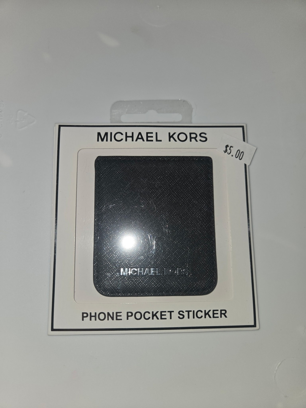 Michael Kors Black Phone Pocket Sticker with Logo